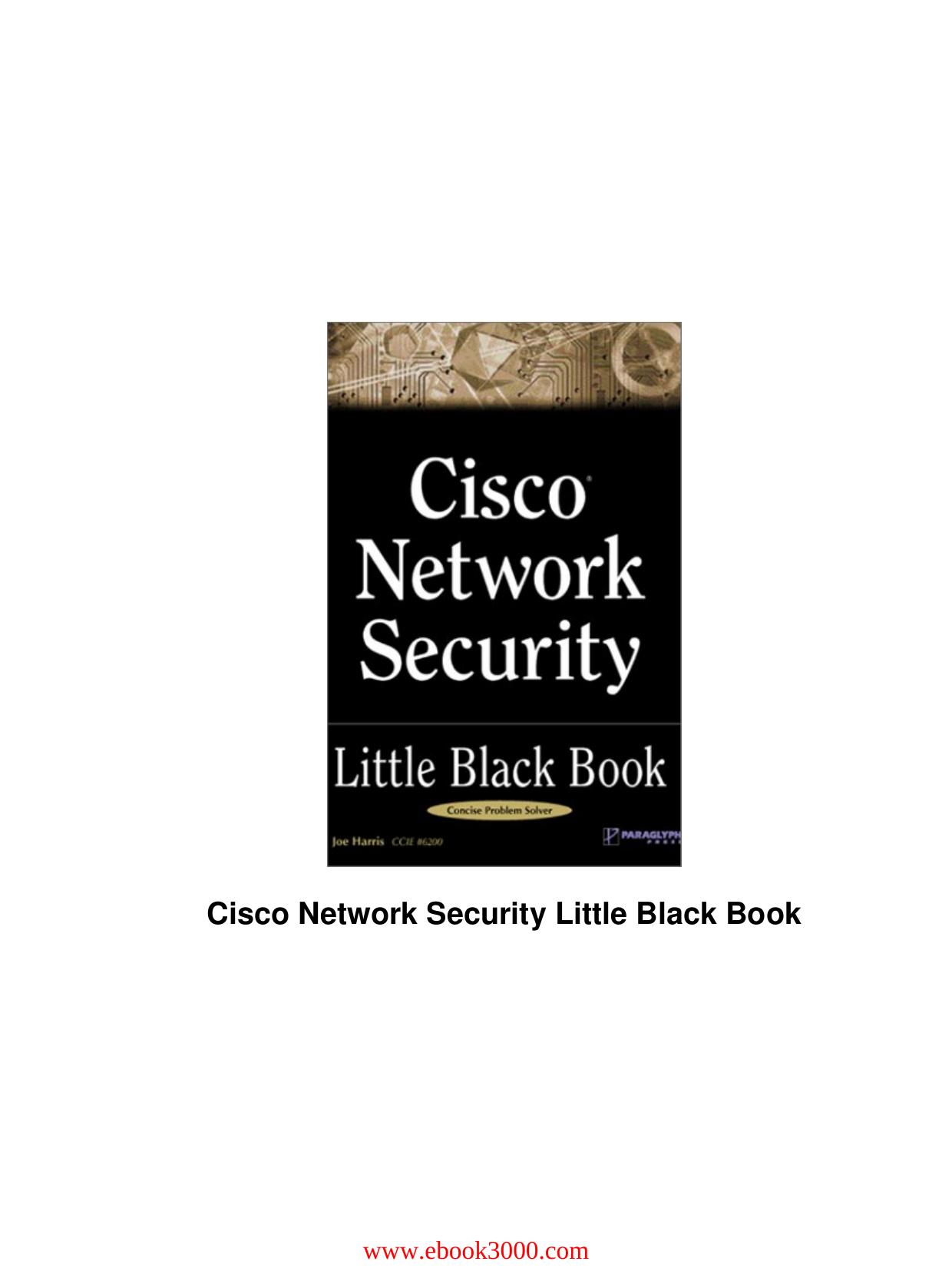 Cisco Network Security Little Black Book by Unknow