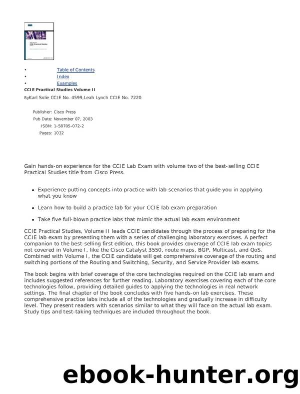 Cisco Press CCIE Practical Studies Volume II by Unknown