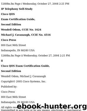 Cisco QoS Exam Certification Guide by Wendell Odom