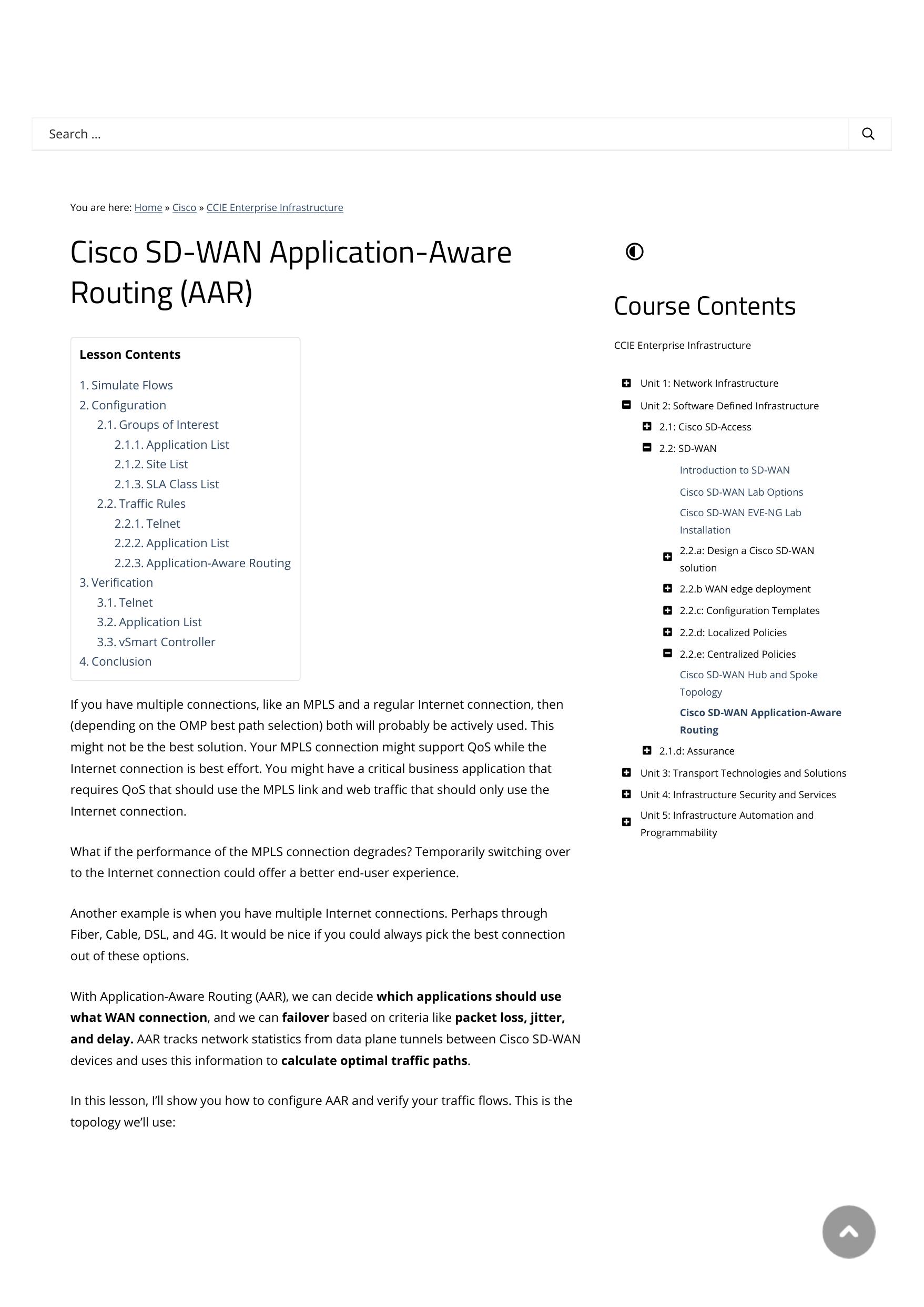 Cisco SD-WAN Application-Aware Routing (AAR) by Unknown