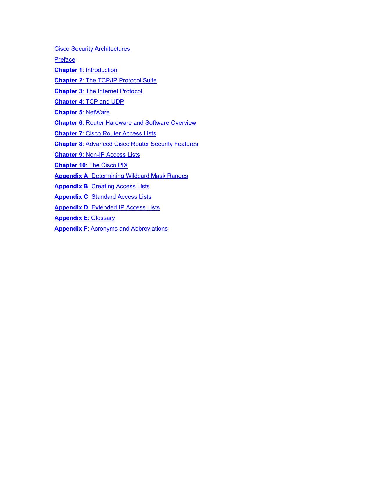 Cisco security architectures by Held Gilbert; Hundley Kent