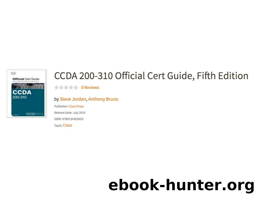 CiscoPress - CCDA 200-310 Official Cert Guide Fifth Edition (2016) by Outcast