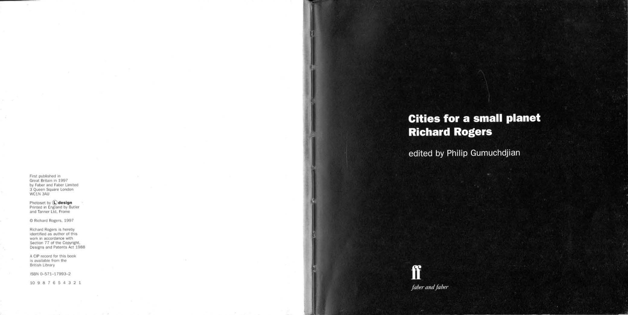 Cities For A Small Planet (Architecture Urbanism Art) by Unknown