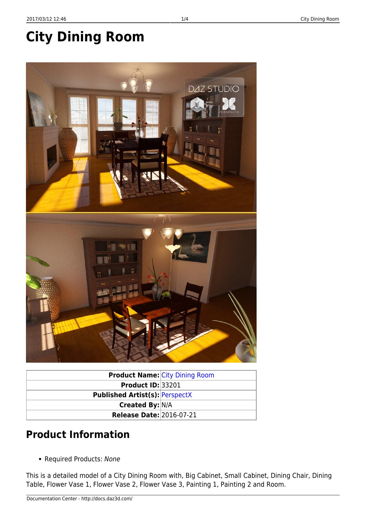 City Dining Room by Unknown