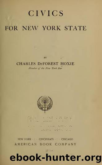Civics for New York State by Hoxie Charles De Forest
