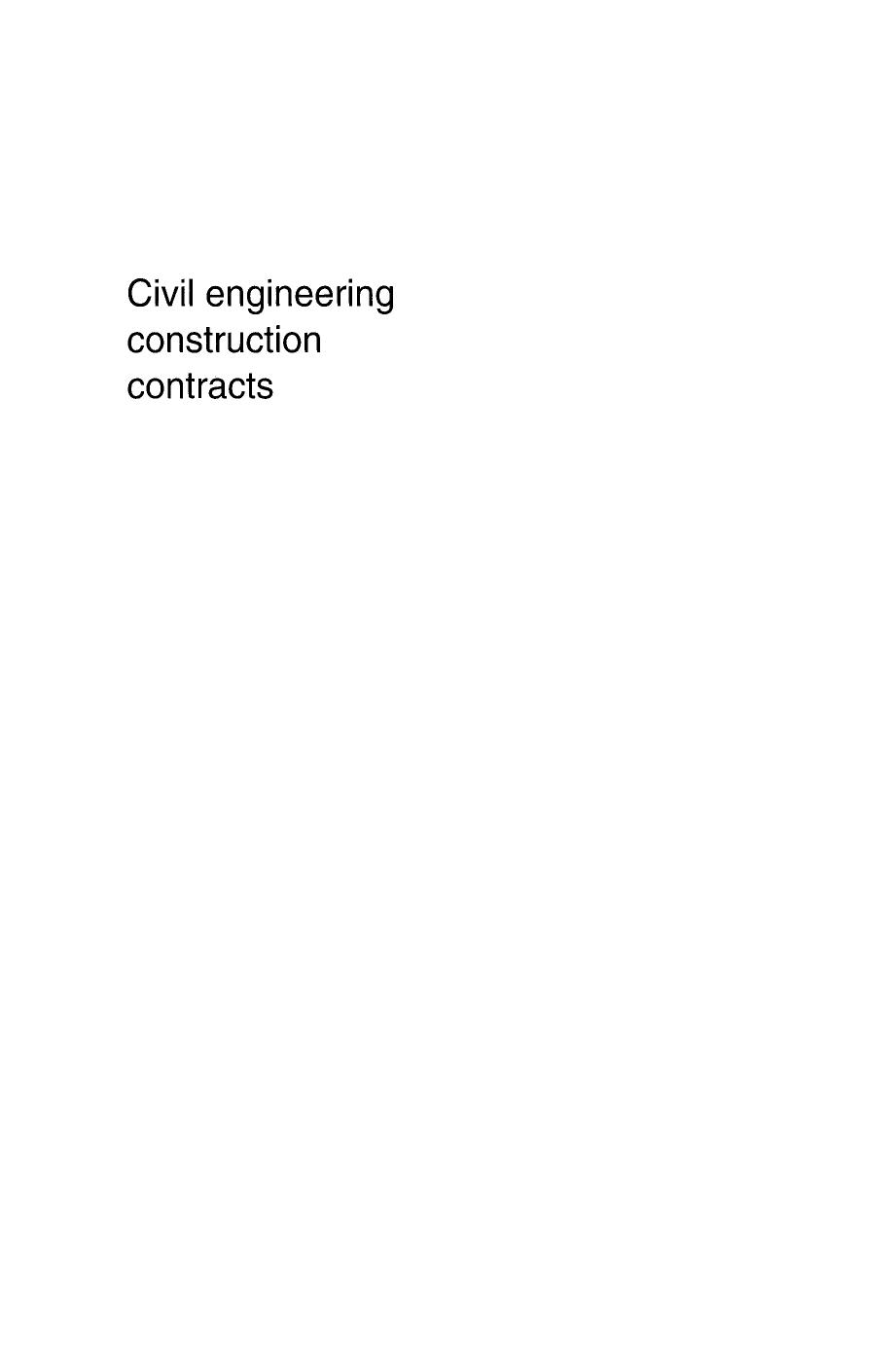 Civil Engineering Construction Contracts by O'Reilly M.P.(Author)