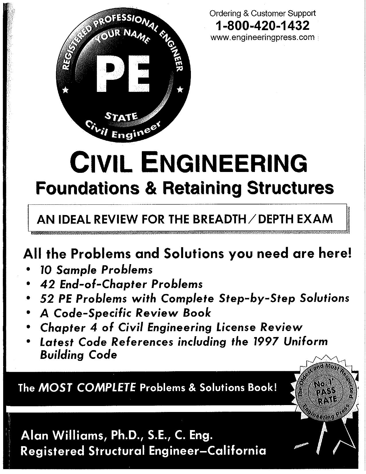 Civil Engineering: Foundations and Retaining Structures by Alan Williams