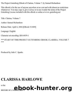 Clarissa Harlowe; or the history of a young lady — Volume 7 by Samuel Richardson