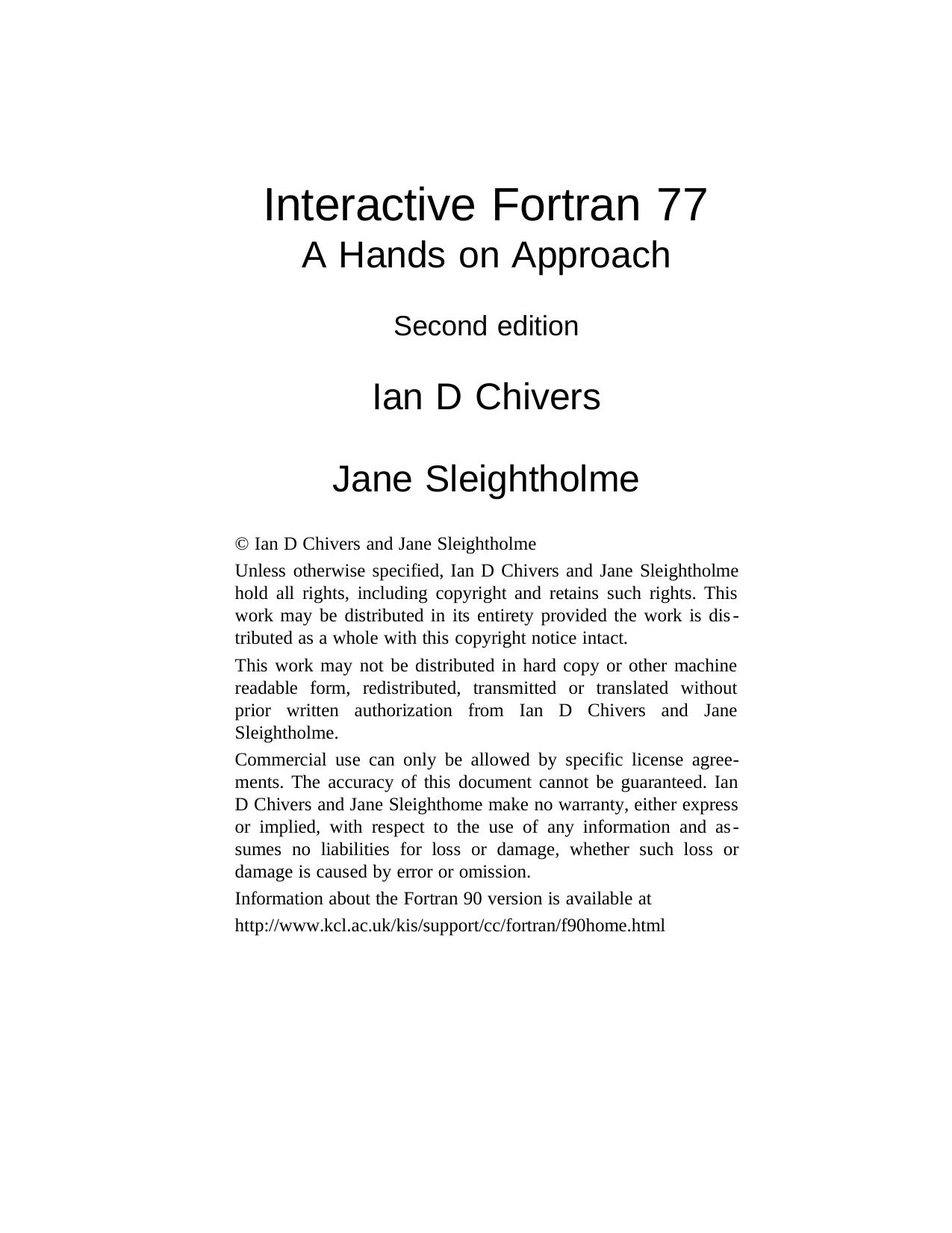 Clark I. D. by Interactive FORTRAN 77. A Hands on Approach(1984)(231)