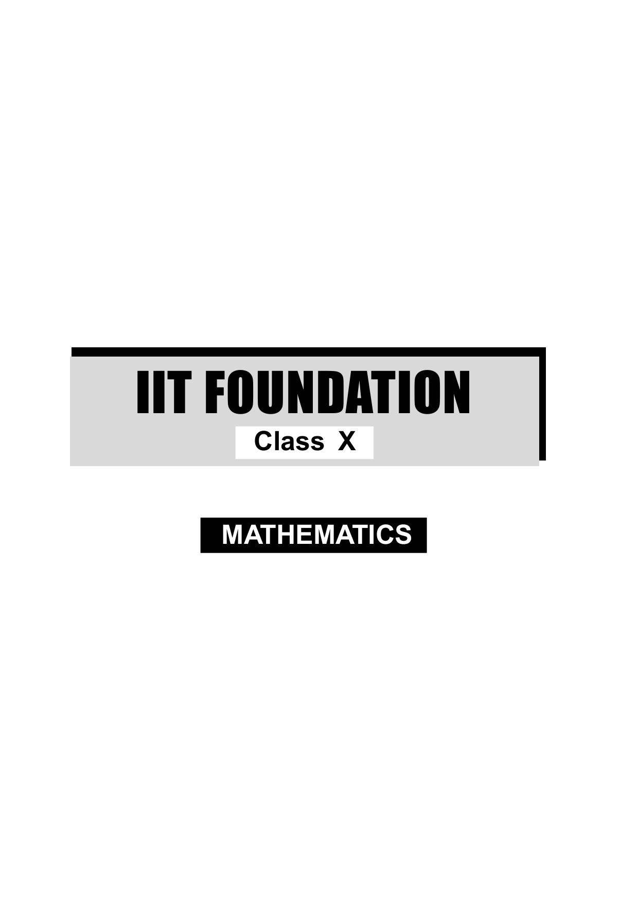 Class 10 Mathematics - BeTOPPERS IIT Foundation Series by Team USN Edutech Private Limited
