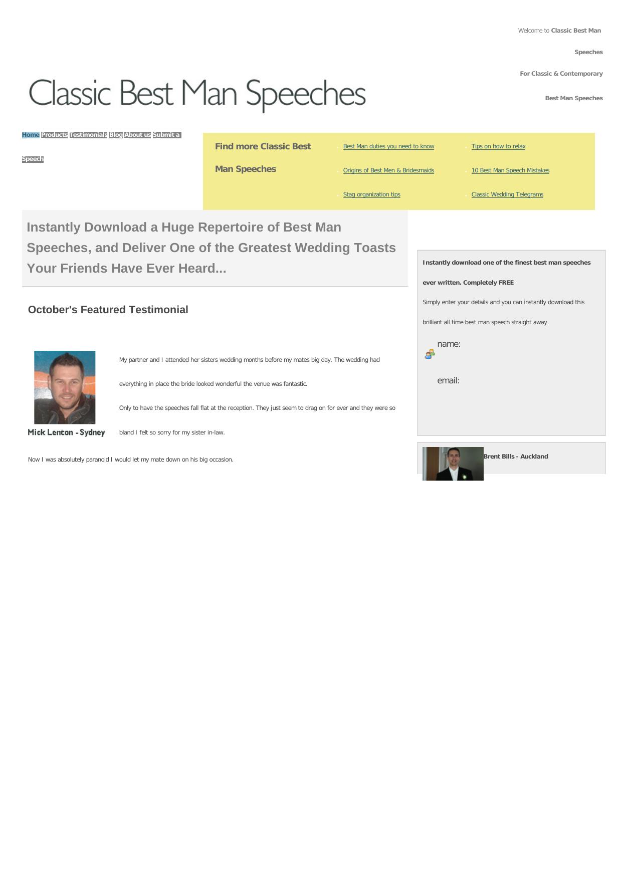 Classic Best Man Speeches. by Best of Kuszter's Collection