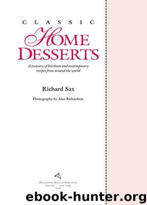 Classic Home Desserts by Richard Sax
