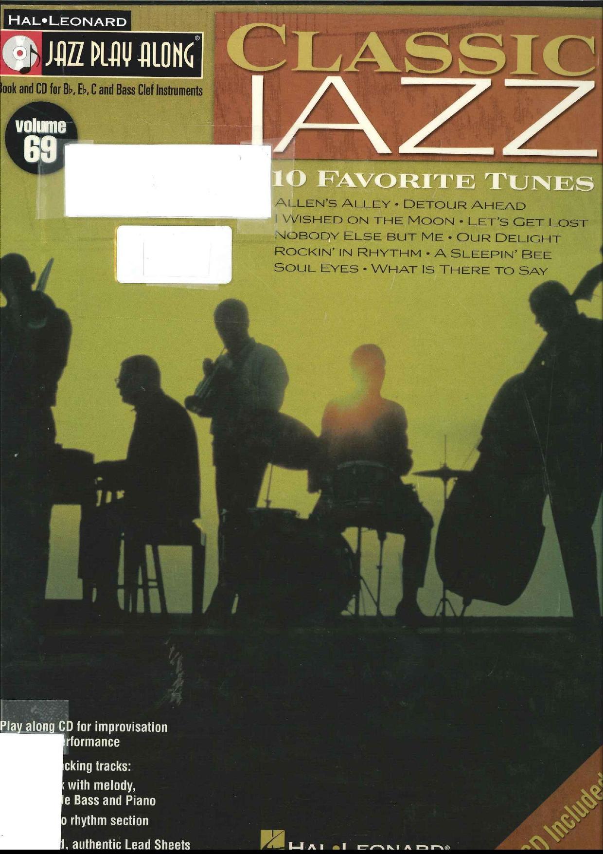 Classic Jazz: Jazz Play-Along Volume 69 by Hal Leonard Corp