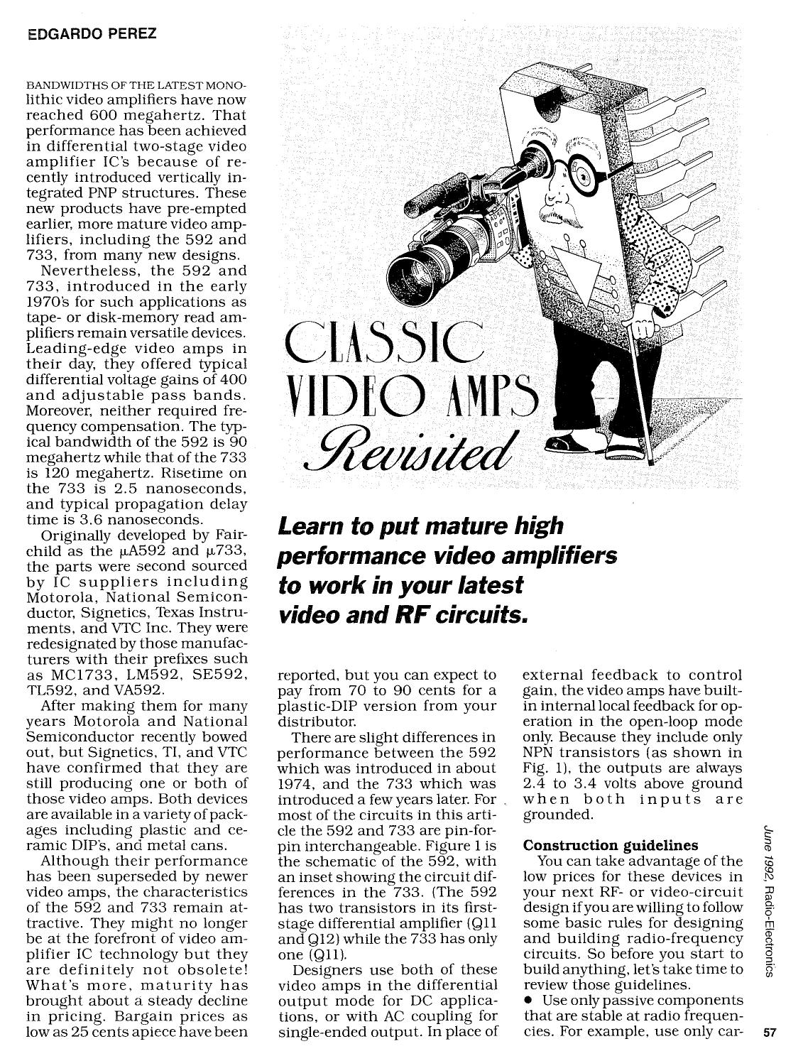 Classic Video Amps Revisited by Edgardo Perez