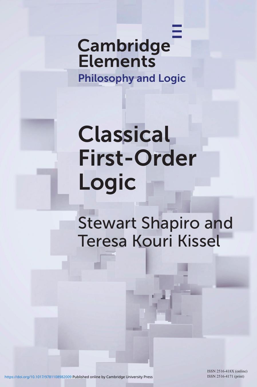 Classical First-Order Logic by Stewart Shapiro; Teresa Kouri Kissel