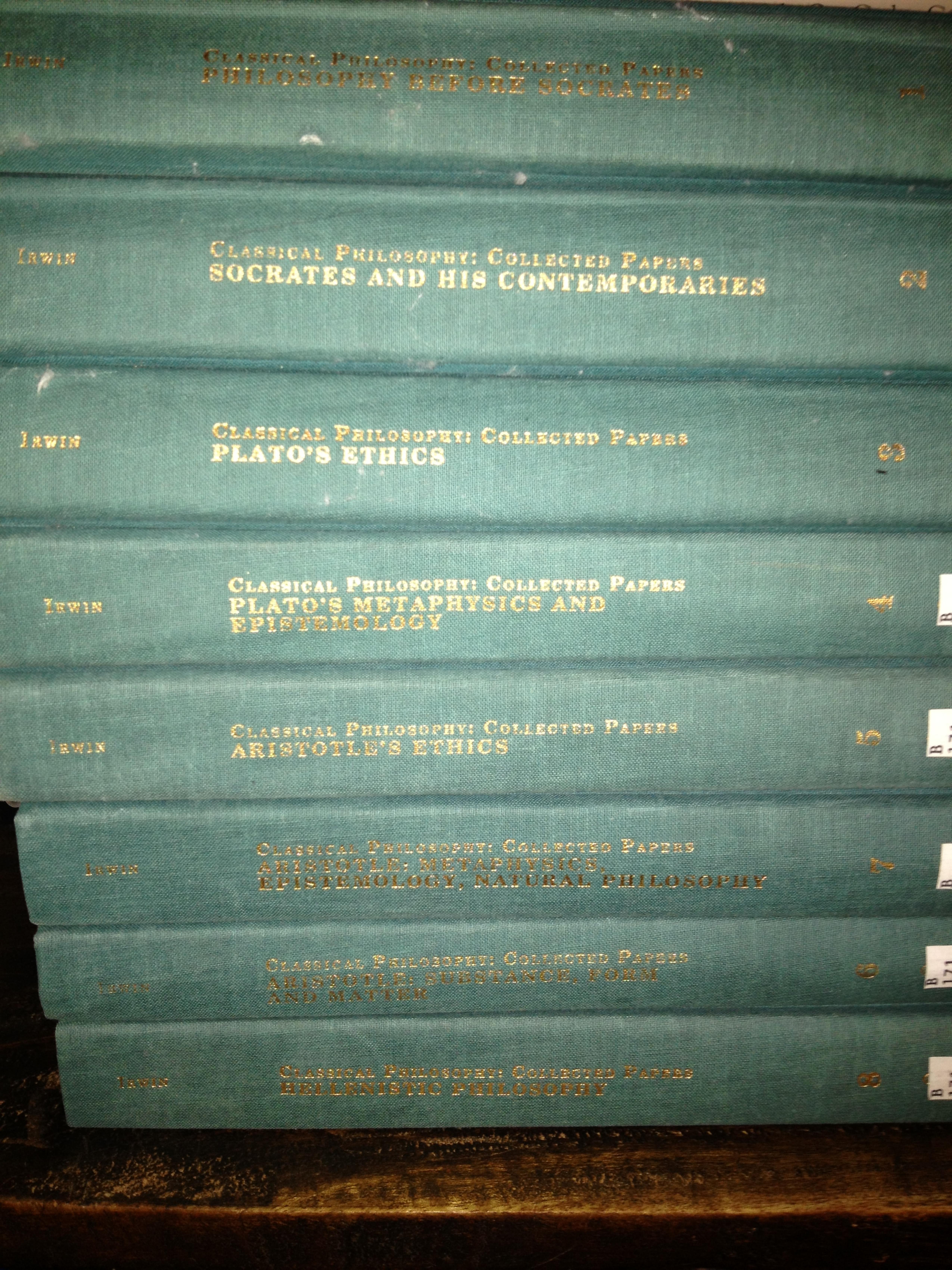 Classical Philosophy. Collected Papers: Plato's Metaphysics and Epistemology by Terence H. Irwin