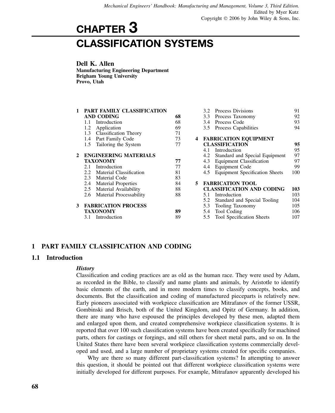 Classification Systems by penta