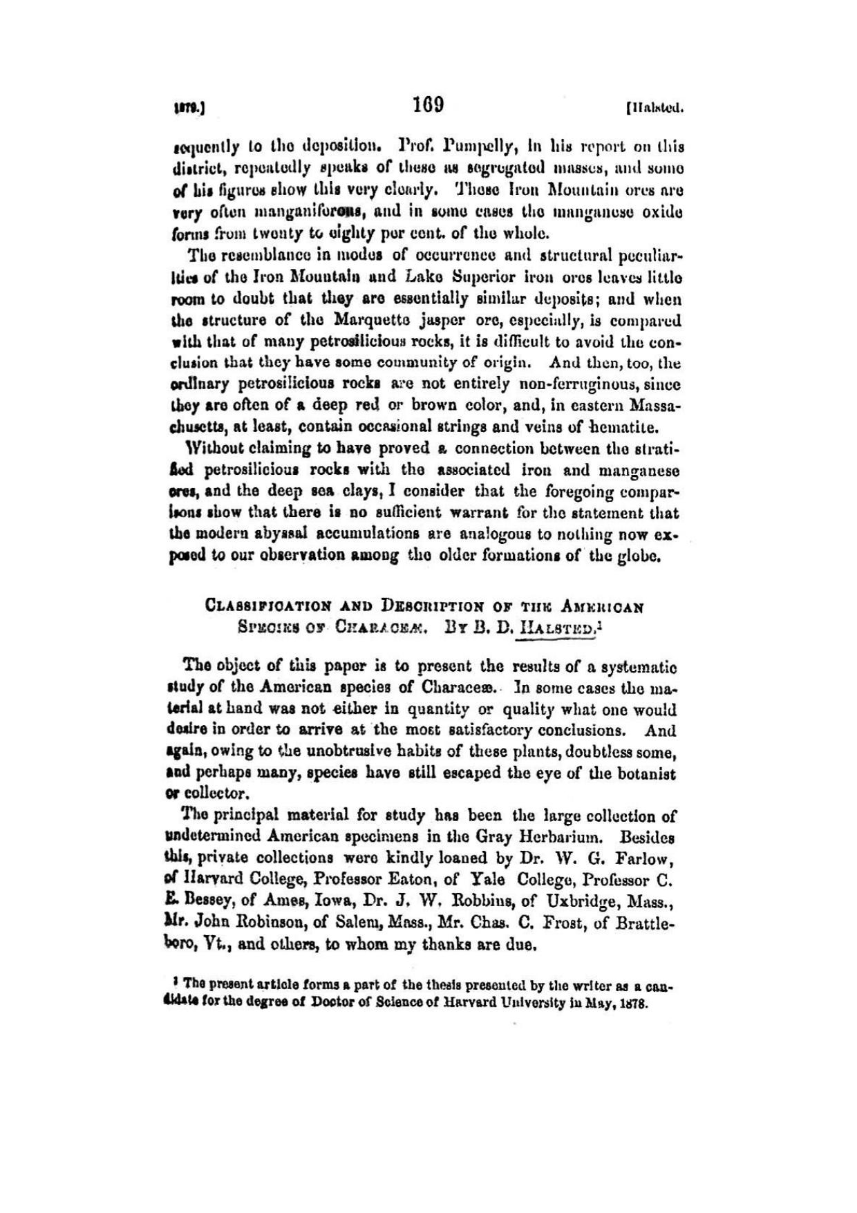 Classification and Description of the American Species of Charanceae by Halsted Byron David