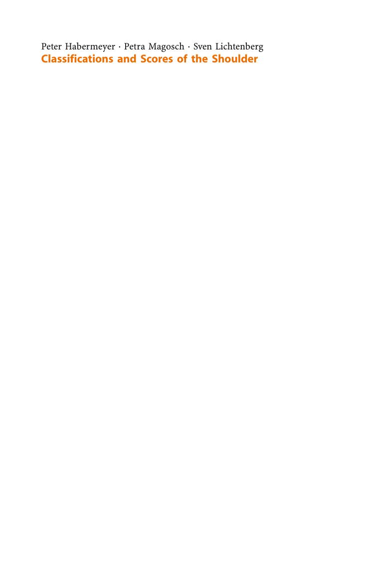 Classifications and Scores of the Shoulder by Habermeyer