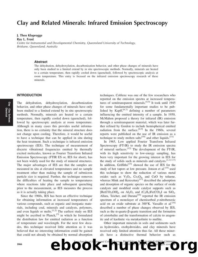 Clay and Related Minerals: Infrared Emission Spectroscopy by J. Theo Kloprogge & Ray L. Frost