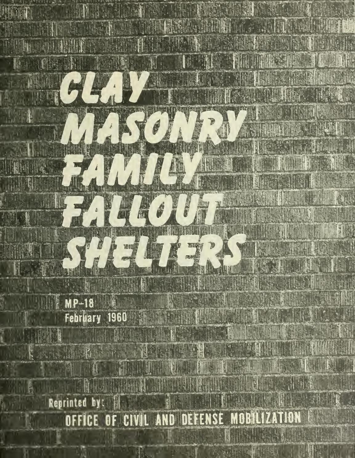 Clay masonry family fallout shelters by Structural Clay Products Institute