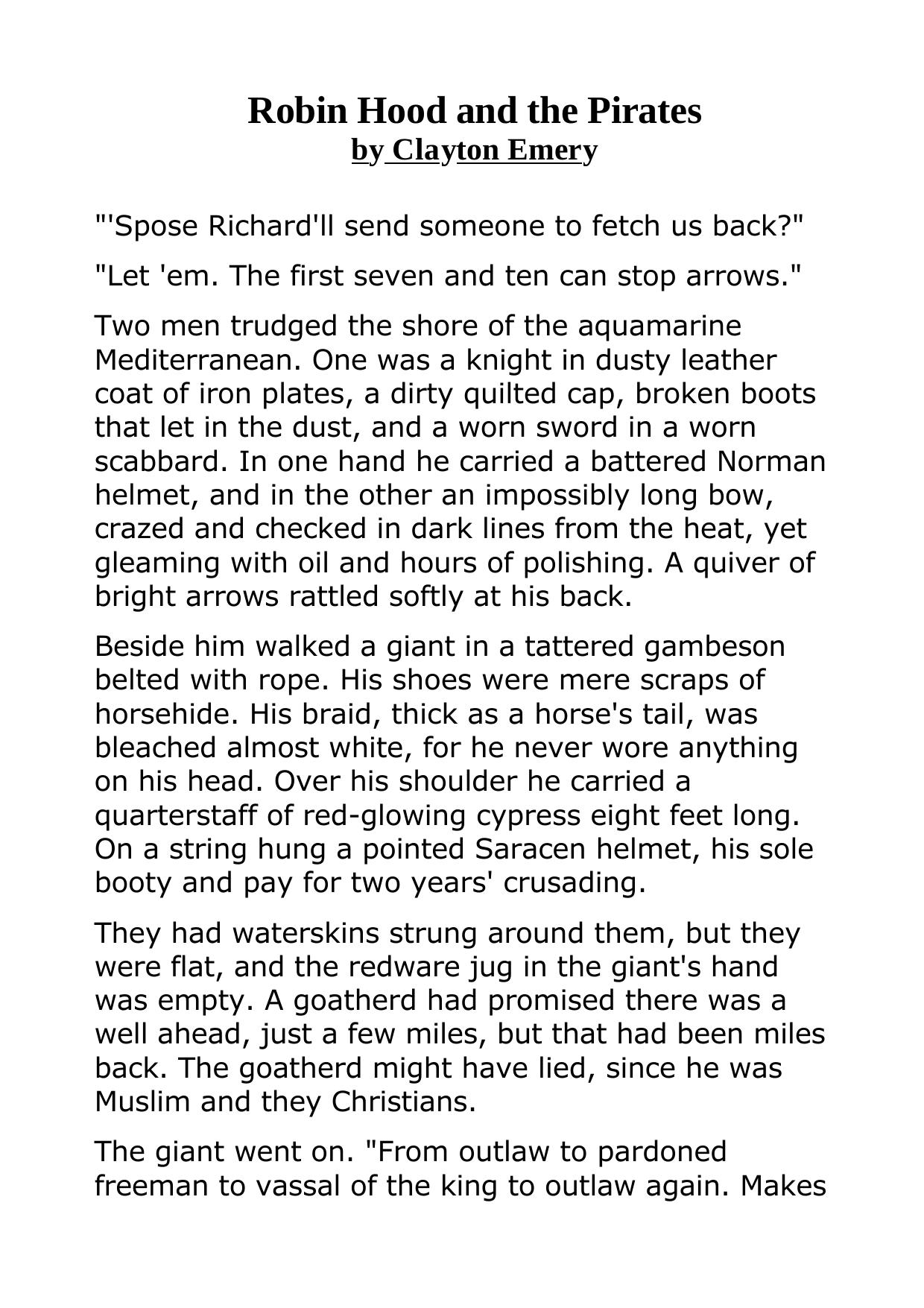 Clayton Emery by Robin Hood & the Pirates