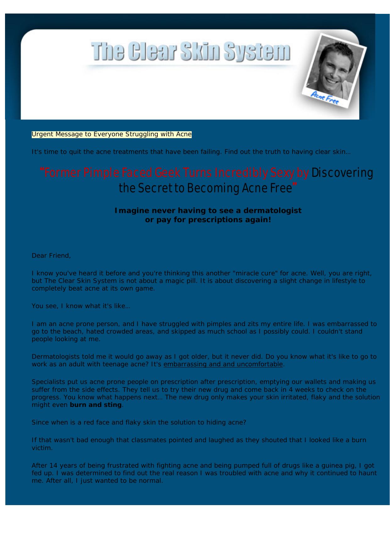 Clear Skin System - Acne Treatment Cure. by Best of Kuszter's Collection