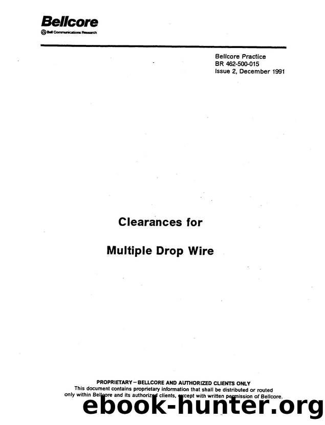 Clearances for Multiple Drop WIre by AT&&T