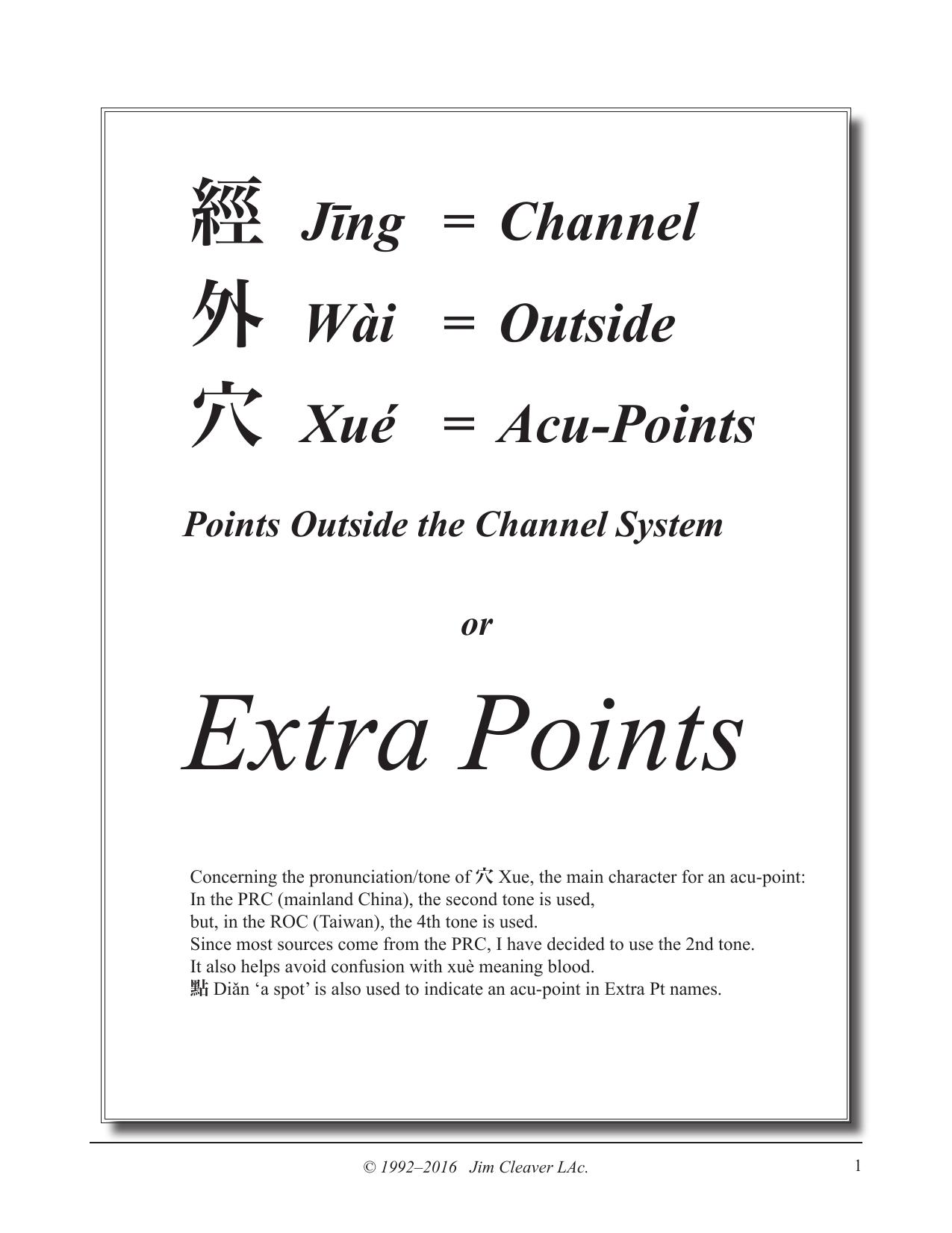 Cleaver, Jim by Extra Points Booklet (2016)