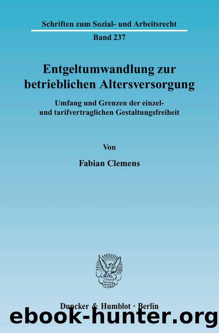 Clemens by Schriften zum Sozial- und Arbeitsrecht (9783428516278)