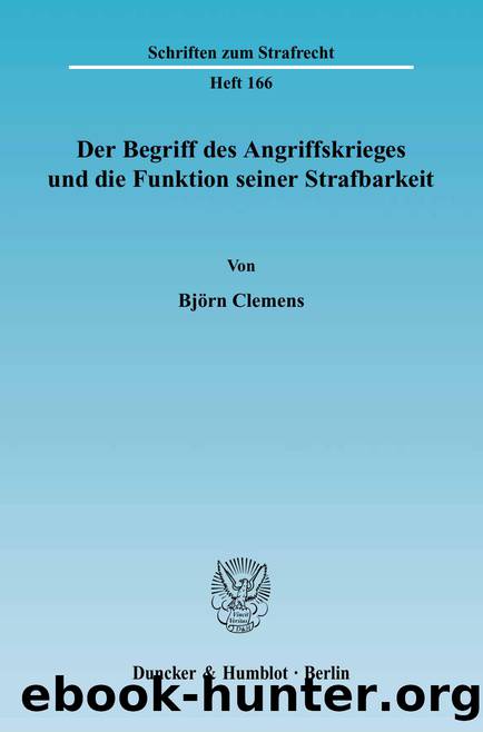 Clemens by Schriften zum Strafrecht (9783428518159)