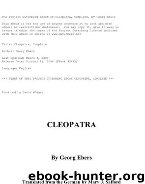 Cleopatra — Complete by Georg Ebers