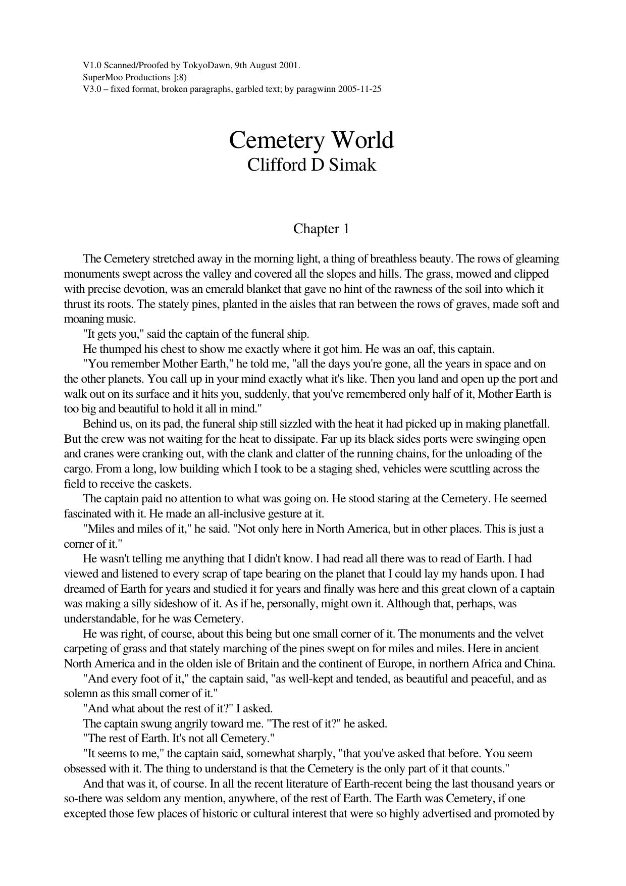 Clifford D. Simak by Cemetery World