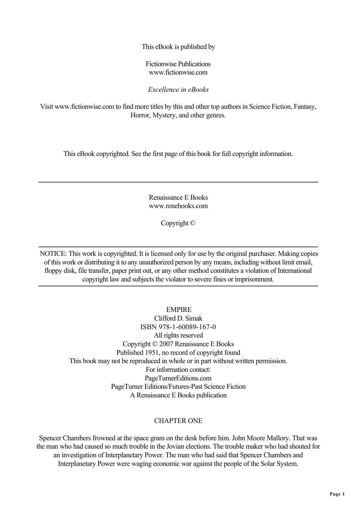 Clifford D. Simak by Empire