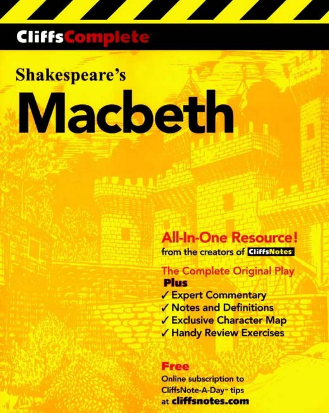 Cliffs Complete Shakespeare's Macbeth by Christopher L. Morrow Edited by Sidney Lamb