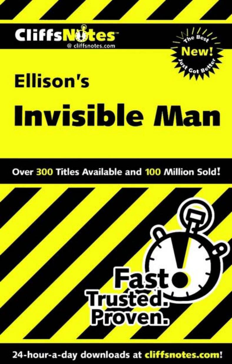 Cliffs Notes: Ellison's Invisible Man by Durthy A. Washington