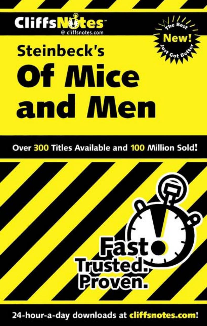 Cliffs Notes: Steinbeck's Of Mice and Men by Susan Van Kirk