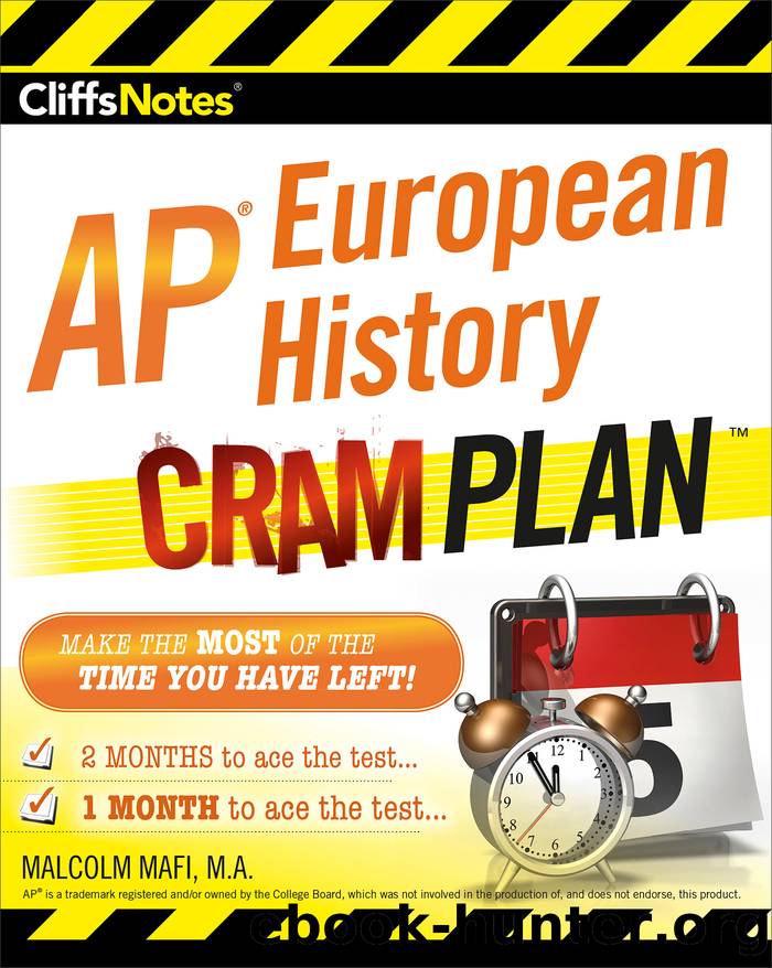CliffsNotes AP European History Cram Plan by Malcolm Mafi