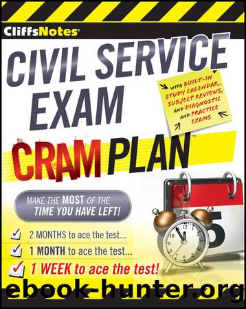 CliffsNotes Civil Service Exam Cram Plan by Northeast Editing Inc