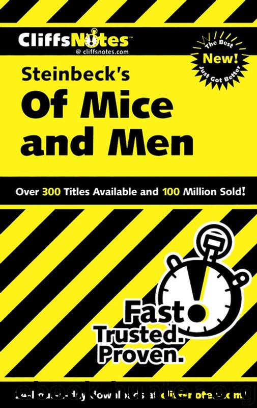 CliffsNotes on Steinbeck's Of Mice and Men by Susan Van Kirk