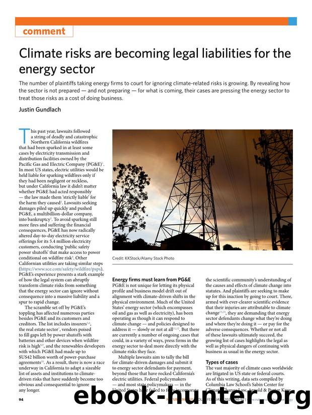 Climate risks are becoming legal liabilities for the energy sector by Justin Gundlach