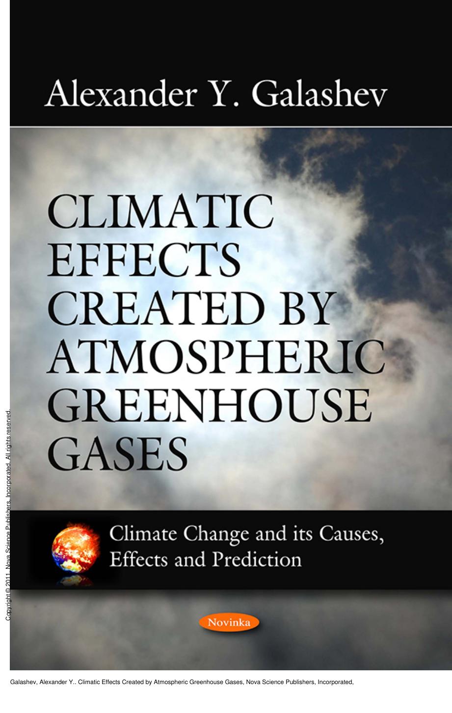 Climatic Effects Created by Atmospheric Greenhouse Gases by Alexander Y. Galashev