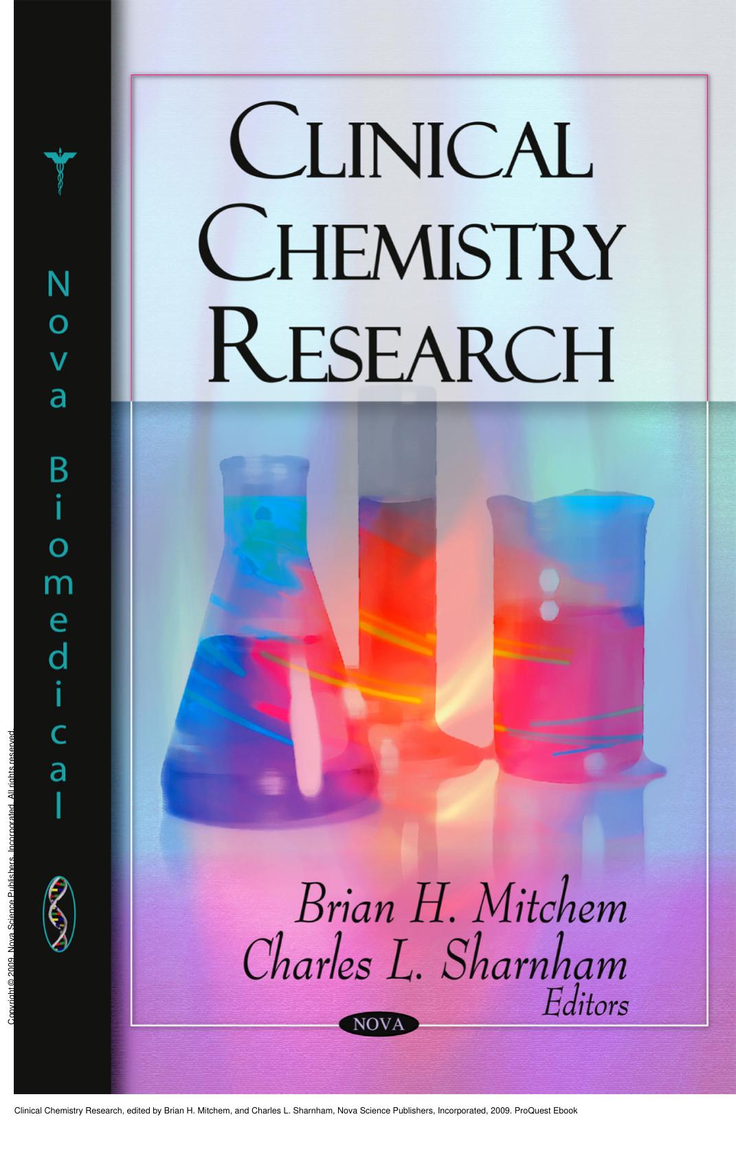 Clinical Chemistry Research by Brian H. Mitchem; Charles L. Sharnham