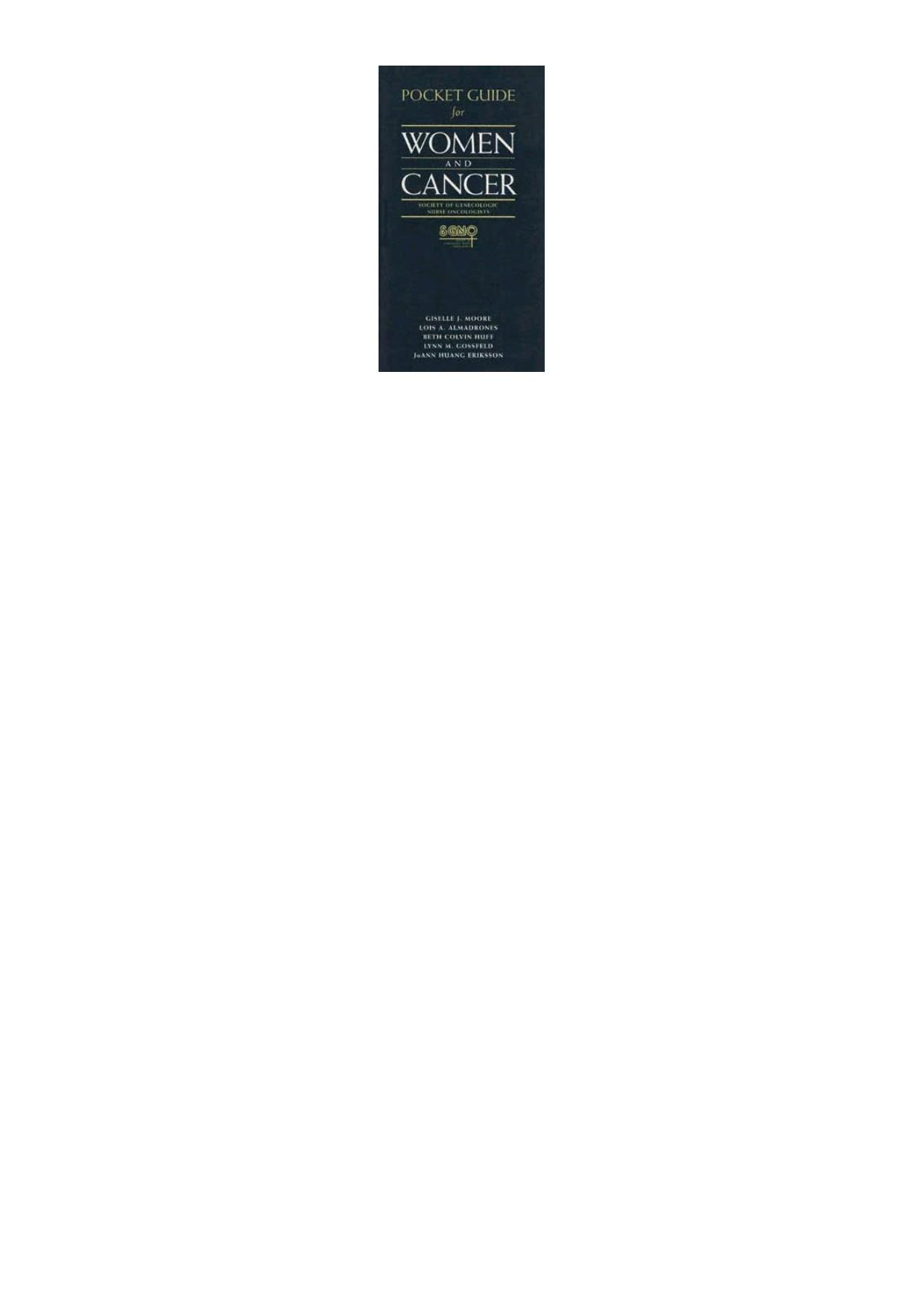 Clinical Pocket Guide to Women and Cancer by Giselle Moore Beth Colvin Huff Lois A. Almadrnes