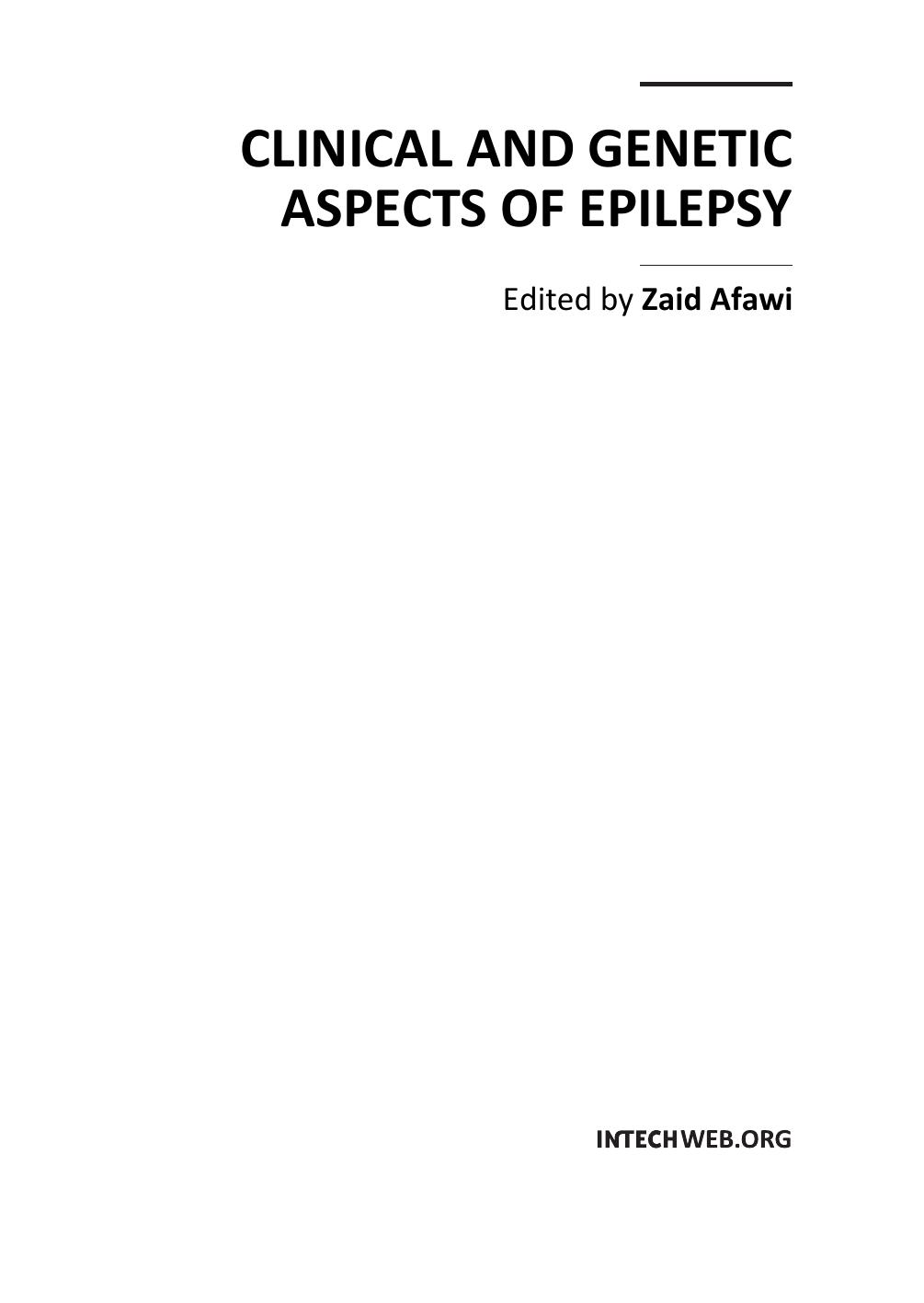 Clinical and Genetic Aspects of Epilepsy by Z. Afawi