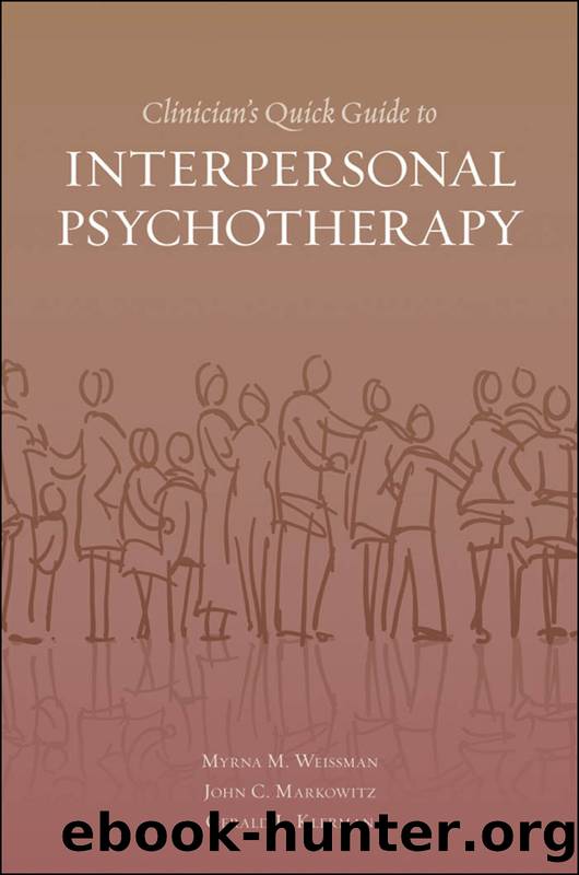 Clinician's Quick Guide to Interpersonal Psychotherapy by unknow