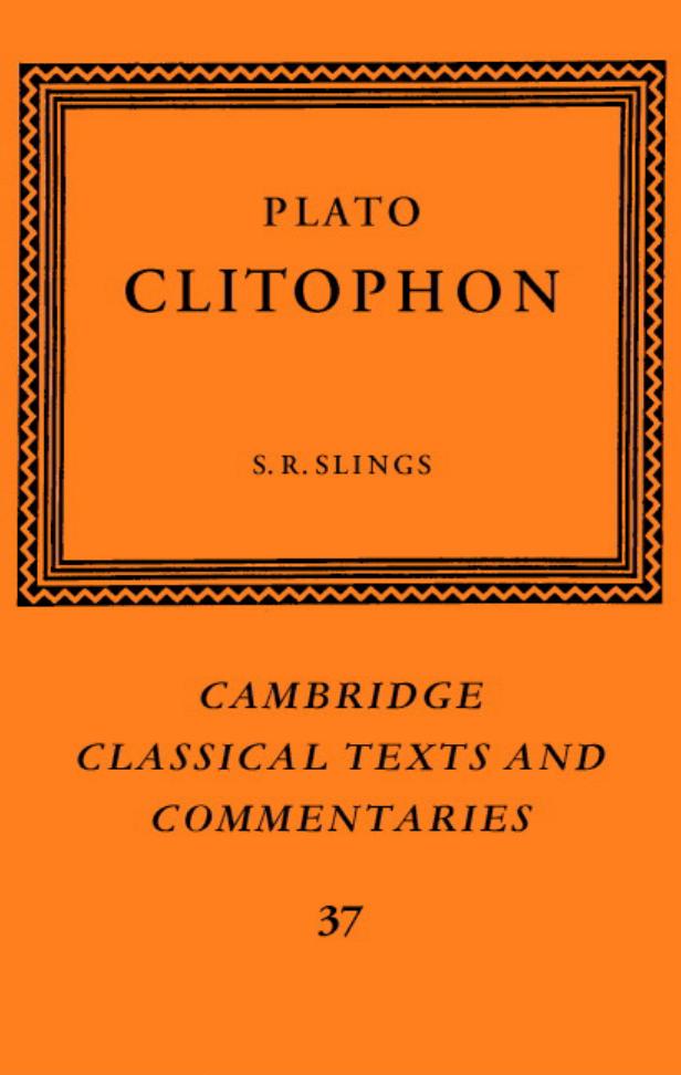 Clitophon (trans. Slings) by Plato