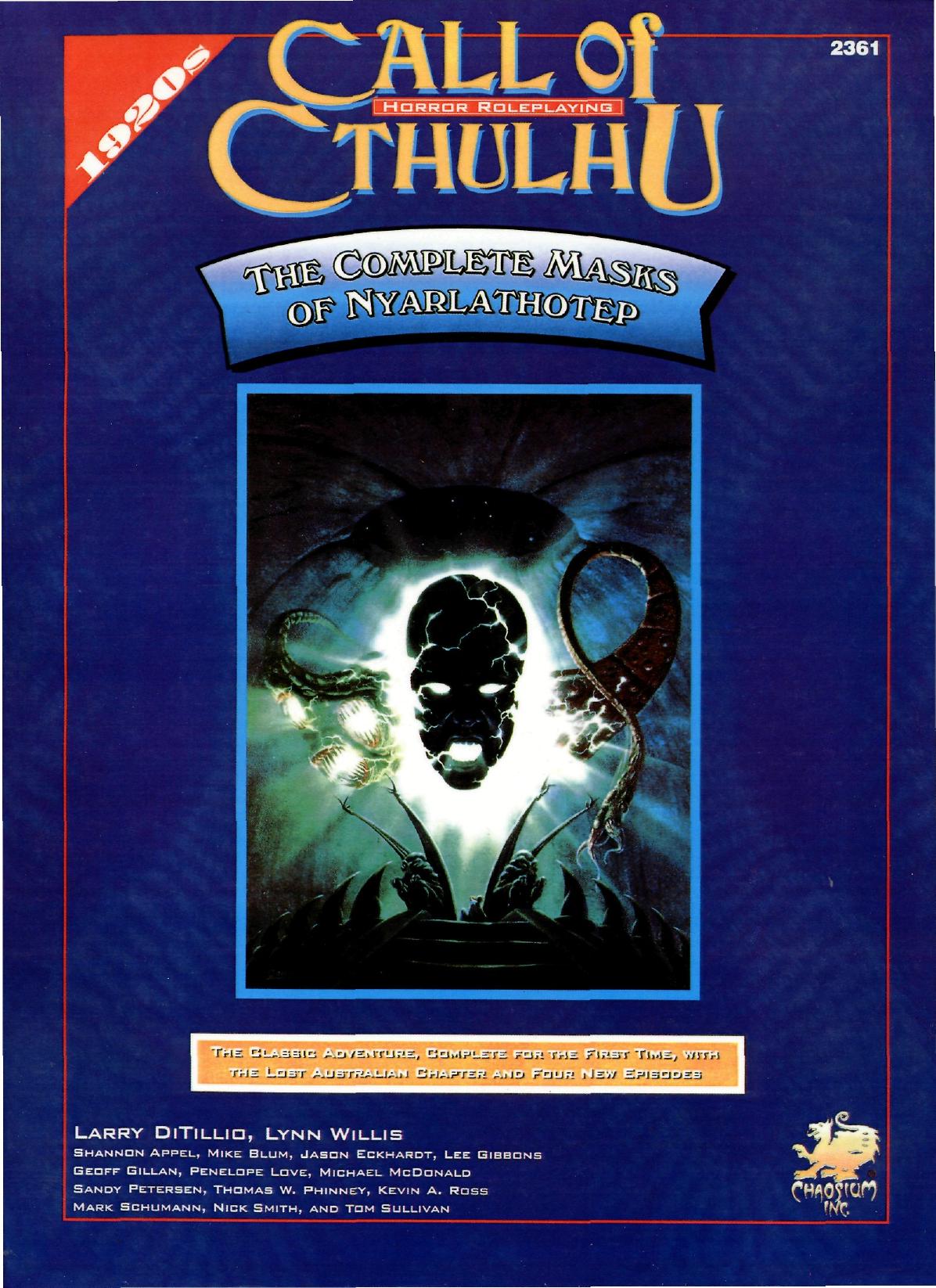 CoC 1920s The Complete Masks of Nyarlathotep by Unknown