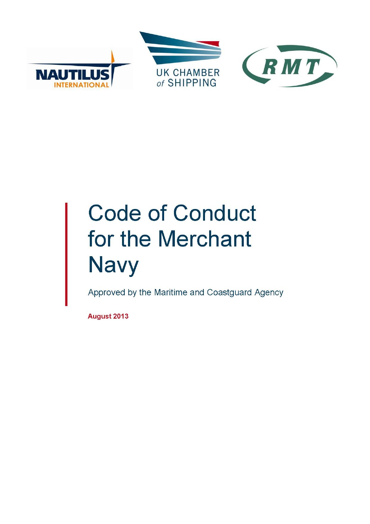 Code of Conduct for the Merchant Navy MCA by Unknown