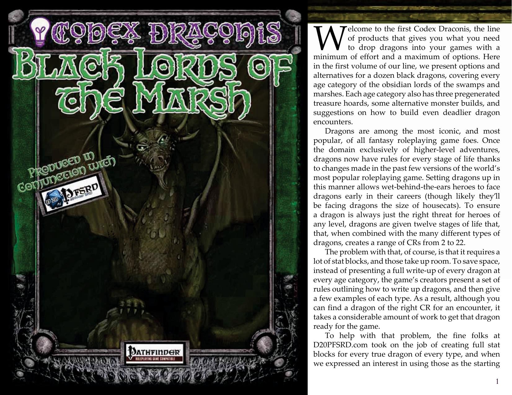 Codex Draconis: Black Lords of the Marsh by OtherWorld Creations/Super Genius Games